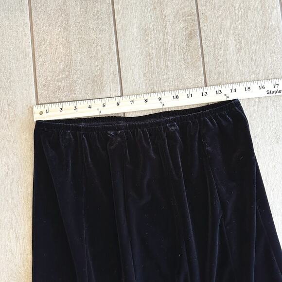VTG MSK Evening Maxi Velvet Skirt 10 Flared Stretch Whimsygoth Romantic Witchy - Picture 5 of 6